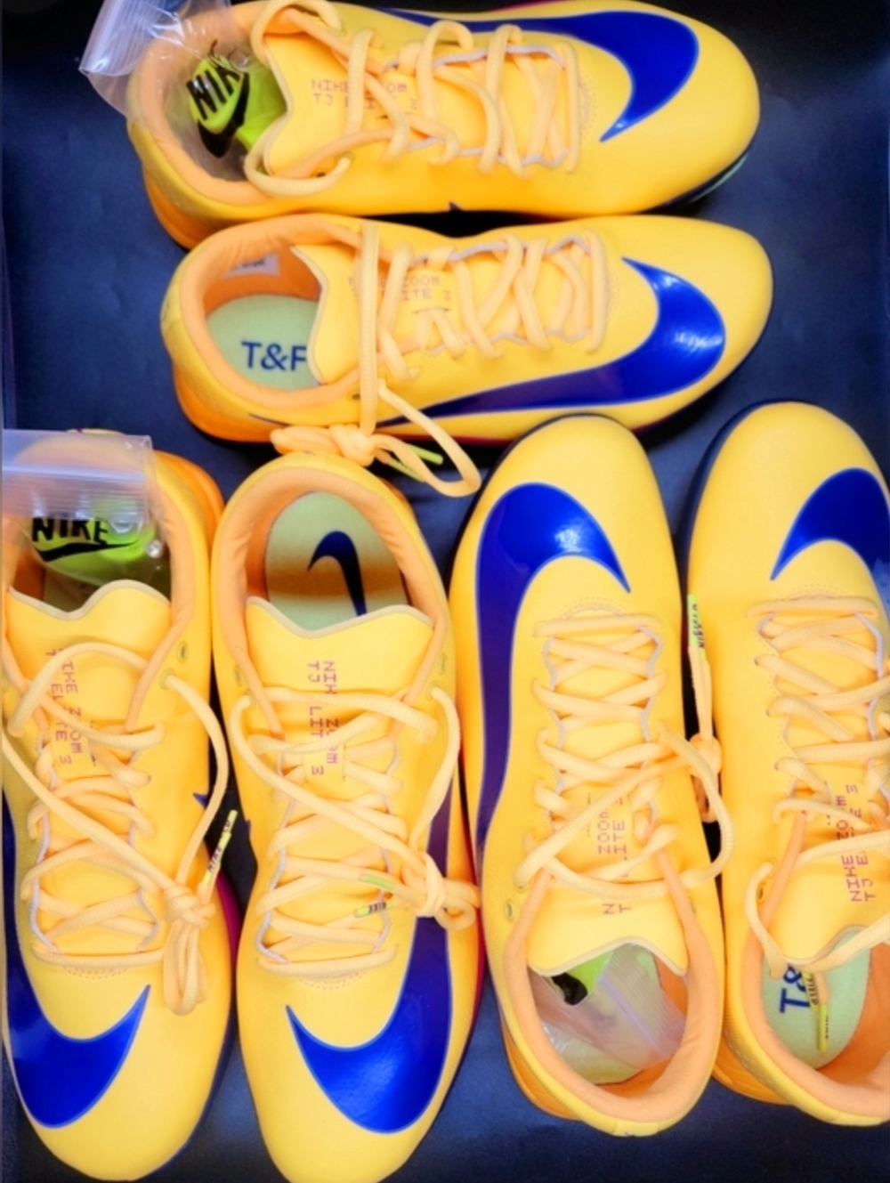 Nike Triple Jump Elite Track & Field 'Citron Pulse' Lot Of 3 Sz 7-11-12 Men New